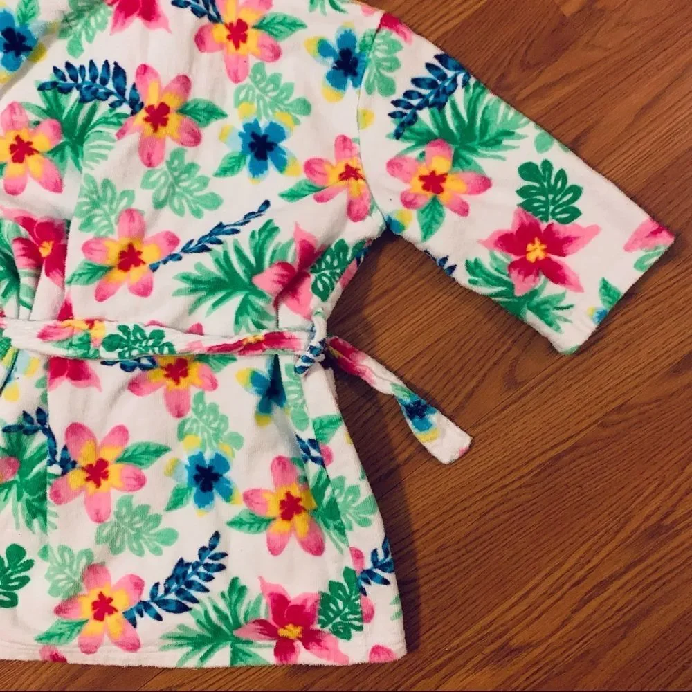 Nautica Bright Colorful Terry Cloth Robe W/Belt Swim Cover Up Size 5/6 - Picture 11 of 13